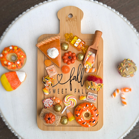 Fall Sweet Fall Charcuterie Board with Fake Dessert Treats/Candy
