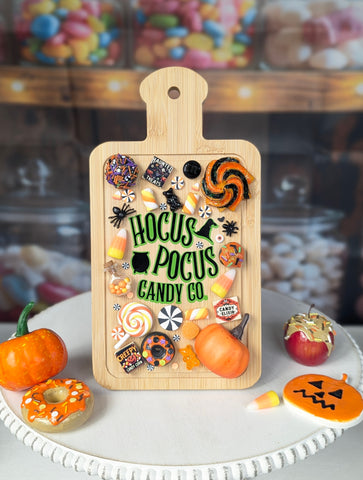 Halloween Hocus Pocus Charcuterie Board with Fake Dessert Treats