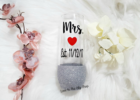 Bride Stemless Champagne Flute - love-in-the-city-shop