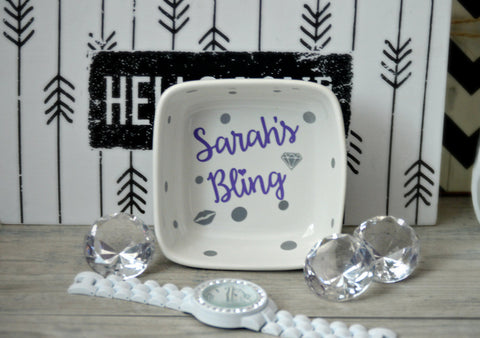 Bling Jewelry Dish / Custom Jewelry Holder - love-in-the-city-shop