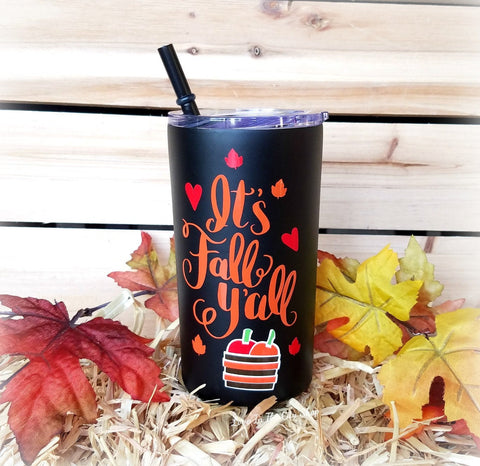 Fall Y'all Metal Tumbler (Mini Tumbler) - love-in-the-city-shop