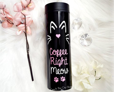Coffee Right Meow Travel Tumbler - love-in-the-city-shop