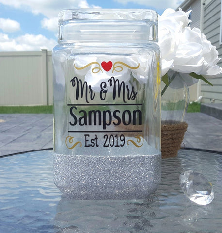 Bride and Groom Cookie Jar - love-in-the-city-shop