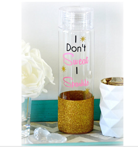 I Don't Sweat I Sparkle Water Bottle - love-in-the-city-shop
