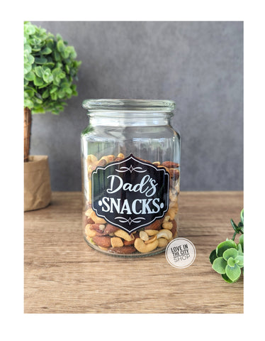 Custom Dad Snack Jar