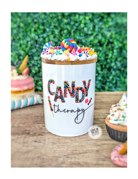 Funny Candy Therapy Ceramic Candy Jar