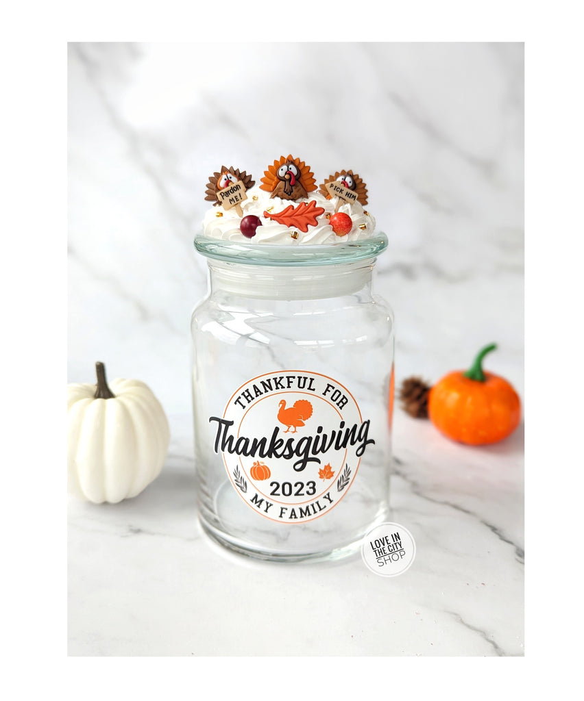 Thanksgiving Candy Jar