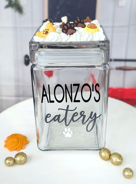 Dog Treat Jar with Airtight Lid