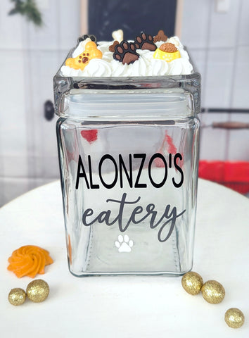 Dog Treat Jar with Airtight Lid