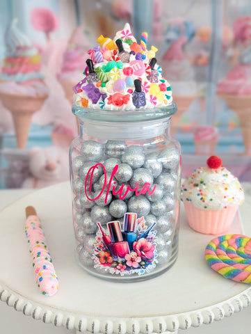 Nail Teach Tip Jar - Candy Jar