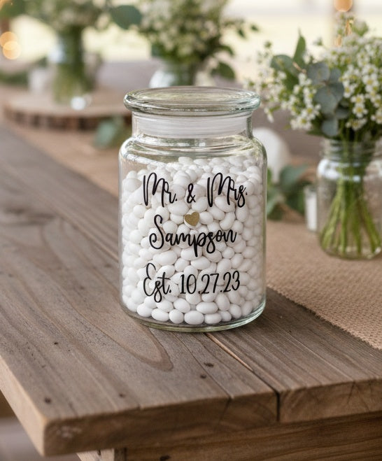 Wedding Candy Jar Display Decoration