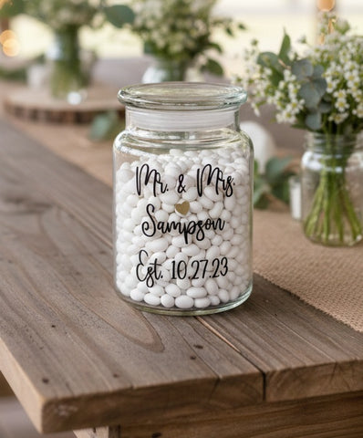 Wedding Candy Jar Display Decoration