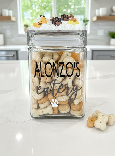 Dog Treat Jar with Airtight Lid