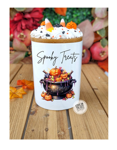 Spooky Treats Ceramic Candy Jar 25oz