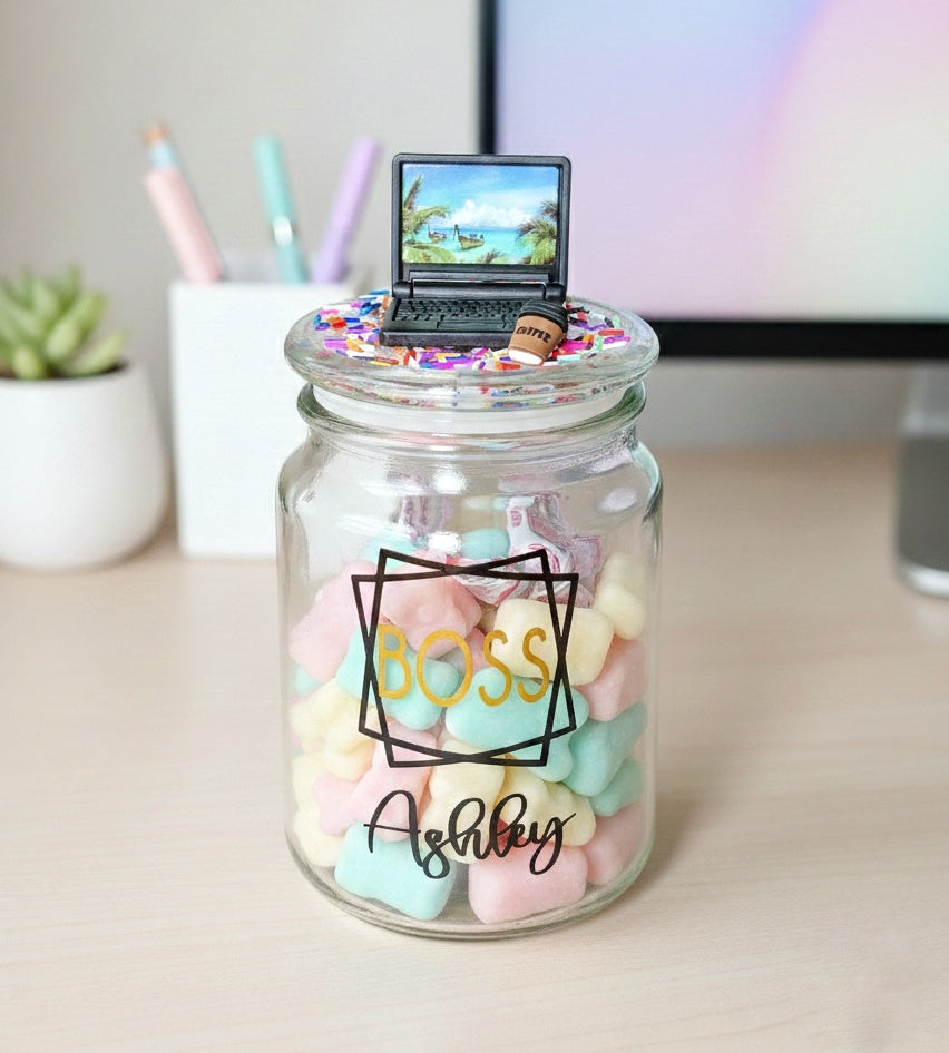 Personalized Boss Candy Jar for Office