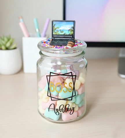 Personalized Boss Candy Jar for Office