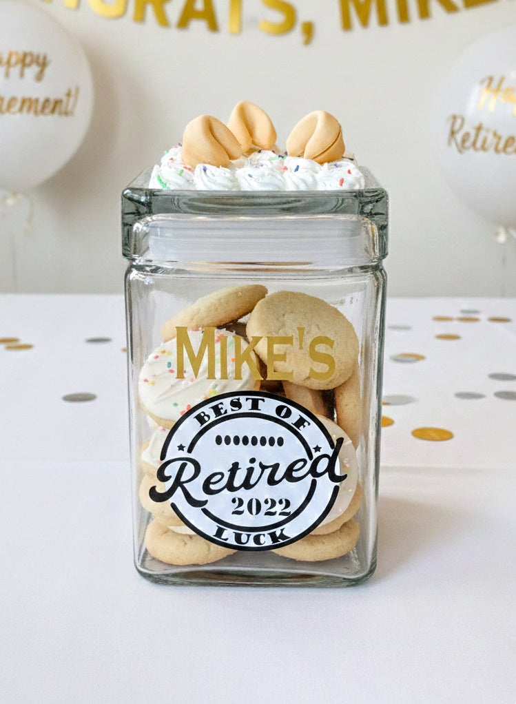 Personalized Retirement Cookie Jar