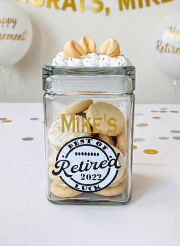 Personalized Retirement Cookie Jar