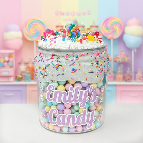 Personalized Candy Jar Container with name