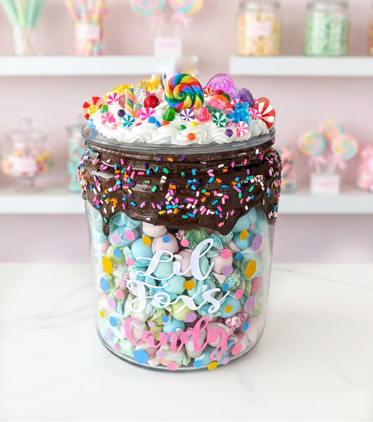 Chocolate Drip Chocolate Support Candy Jar