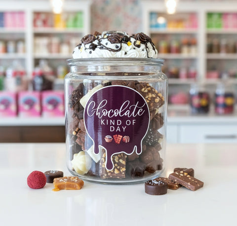Chocolate Lover Candy Jar with Chocolate Drip