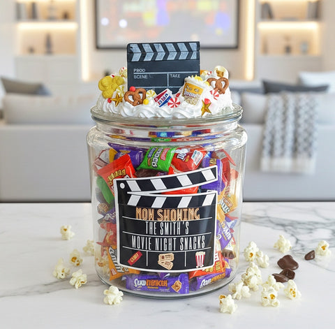 Family Movie Night Popcorn Jar