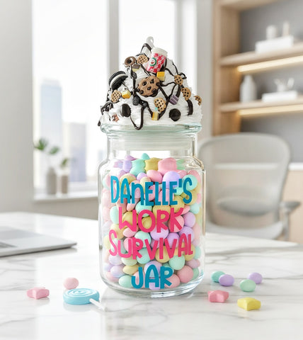 Funny Coworker Work Survival Candy Jar