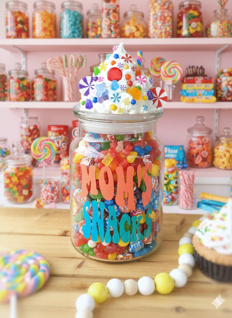 Mom's Snacks Candy Jar