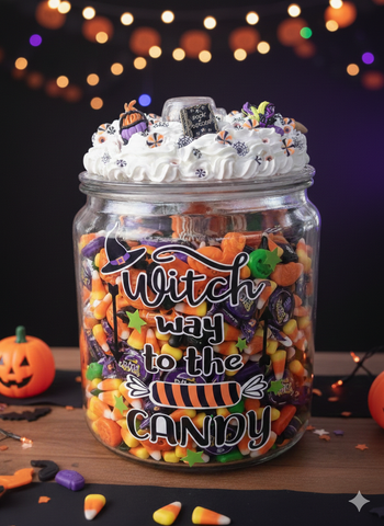 Halloween Witch Cookie Jar - Halloween Candy Jar