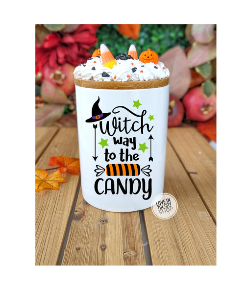 Halloween Witch Candy Jar 25oz