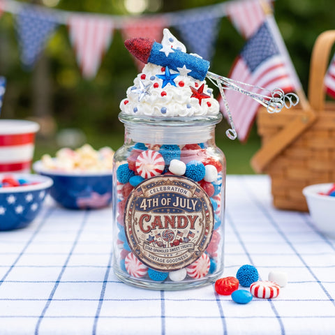 Vintage 4th of July Candy Jar