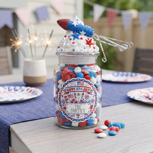 Patriotic 4th of July Candy Jar