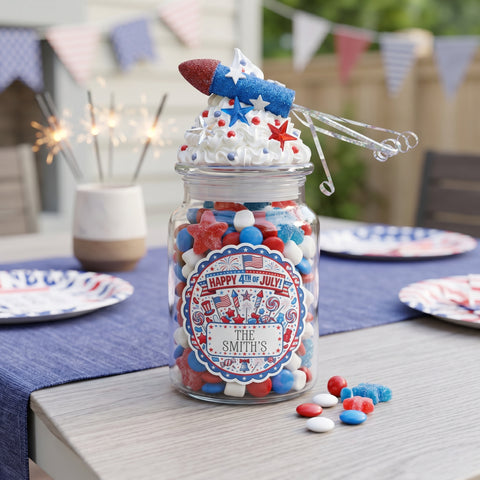 Patriotic 4th of July Candy Jar