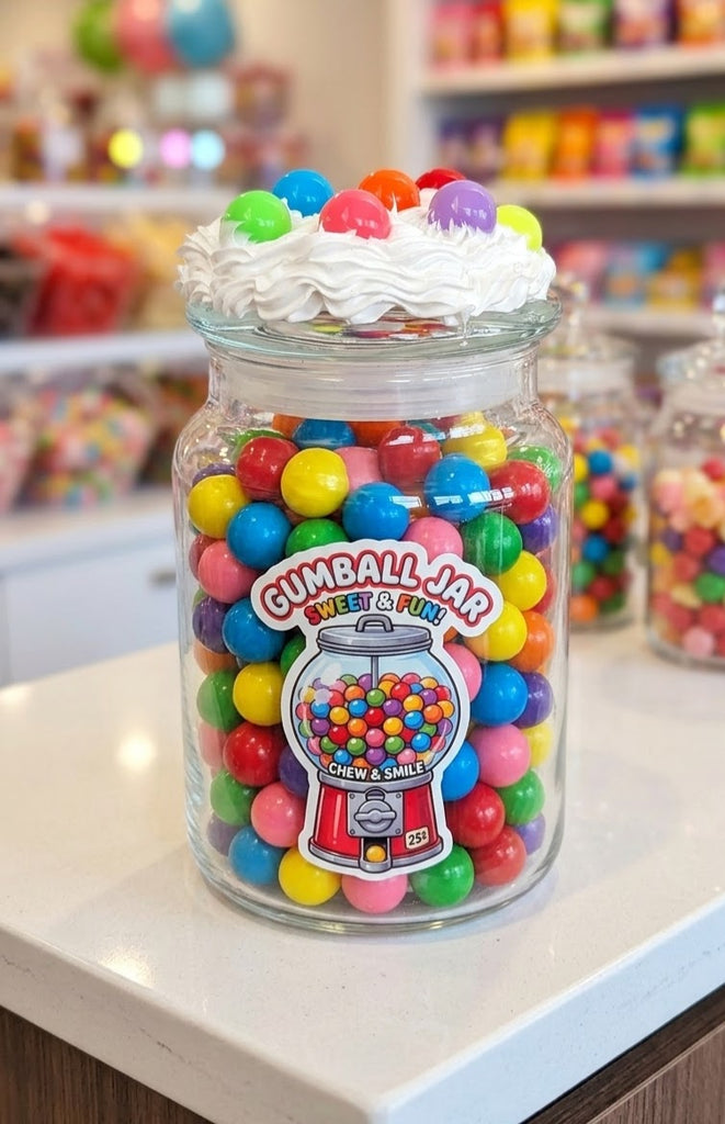 Faux Gumball Machine Candy Jar