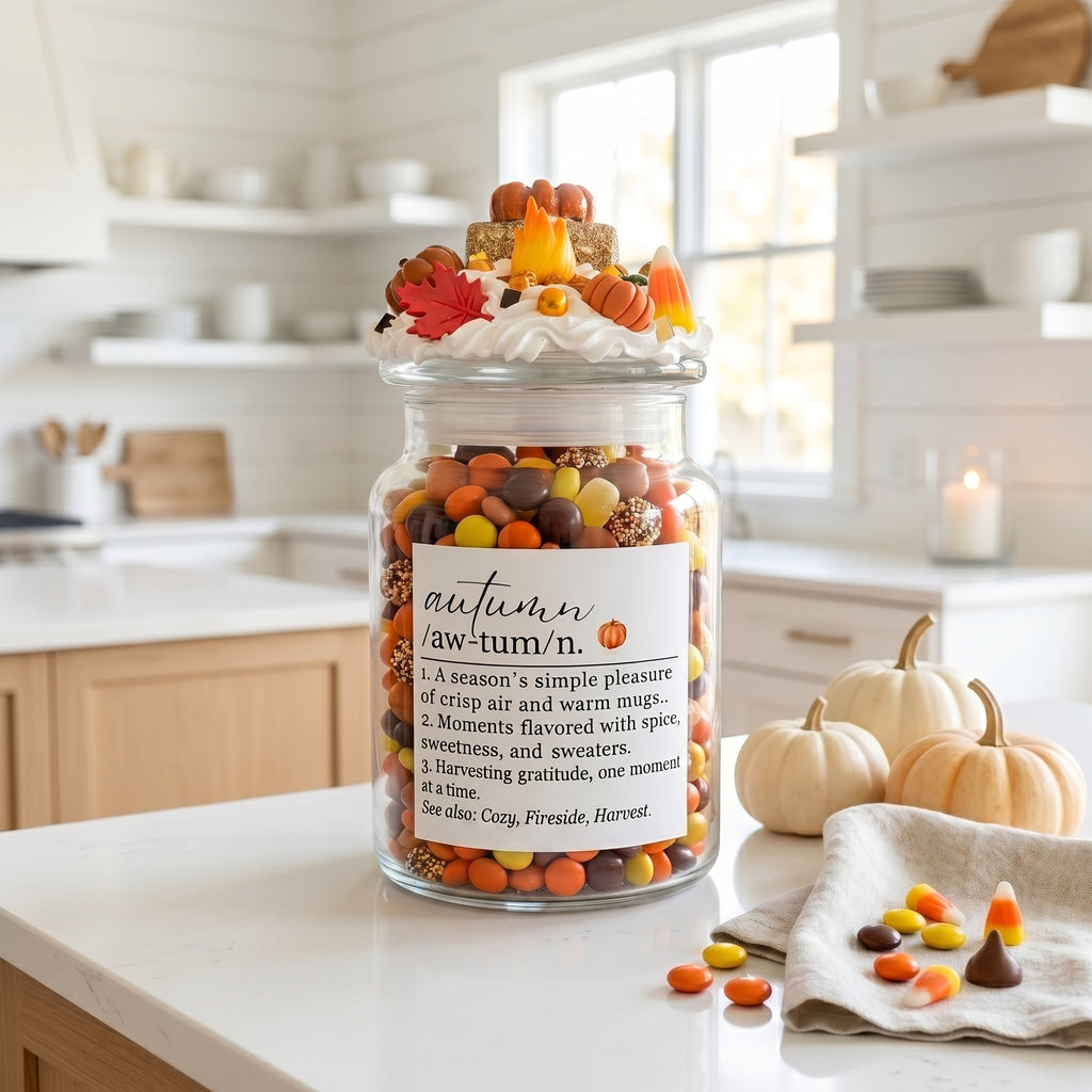 Autumn Definition Fall Candy Jar