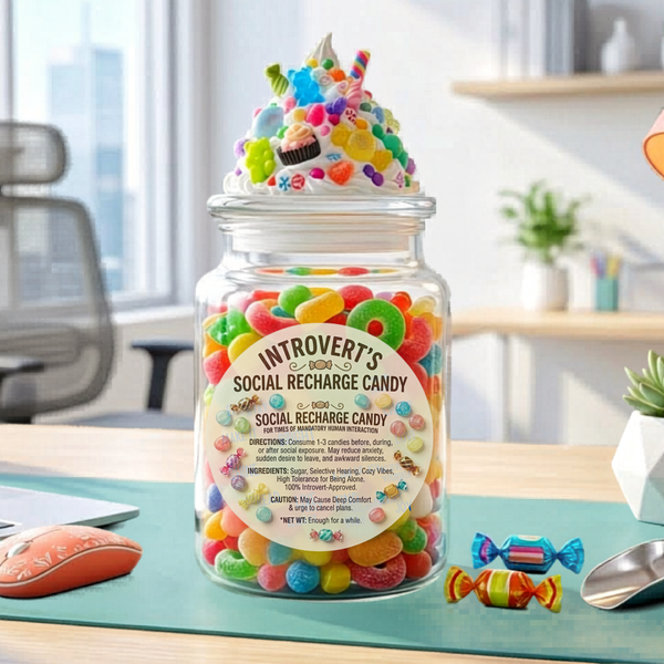 Funny Introvert Candy Jar