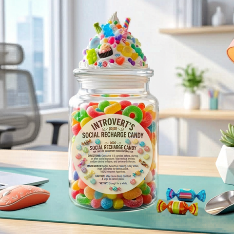 Funny Introvert Candy Jar