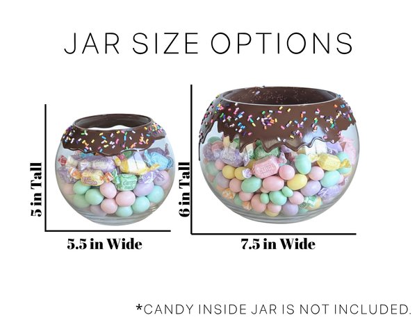 Personalized Name Candy Bowl with Chocolate Drip/Sprinkles