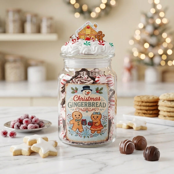 Santa Claus Gingerbread Candy Jar