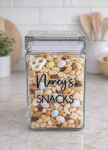 Personalized Snack Jar Storage