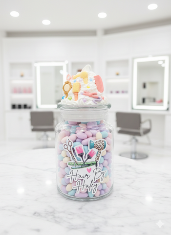Custom Hair Stylist Candy Jar / Tip Jar