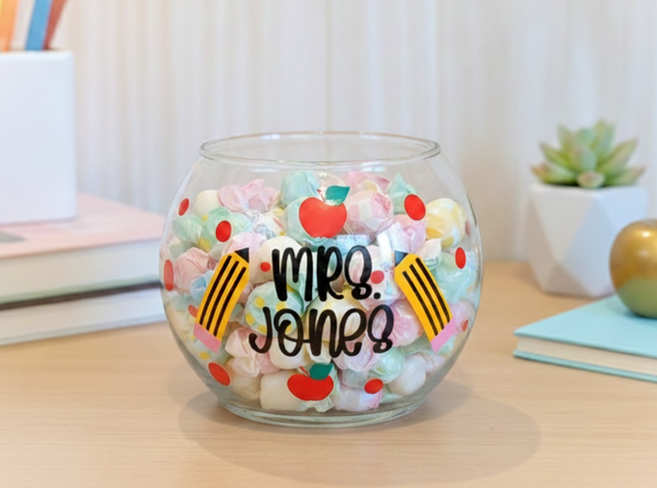 Personalized Teacher Candy Bowl