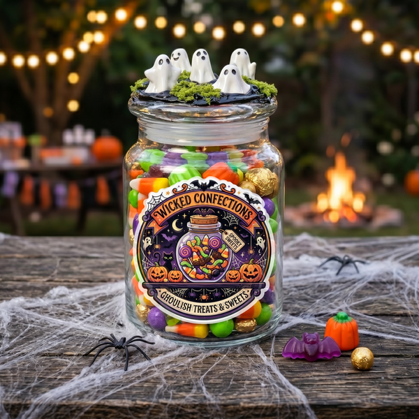 Halloween Ghosts Candy Jar