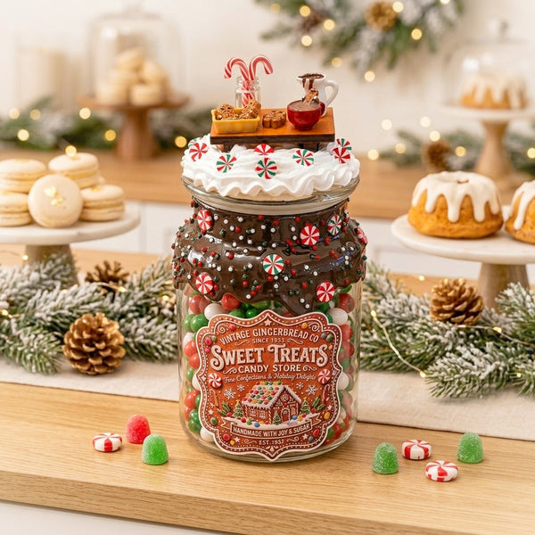 Vintage Gingerbread Candy Jar