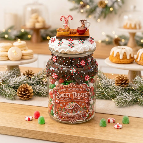 Vintage Gingerbread Candy Jar