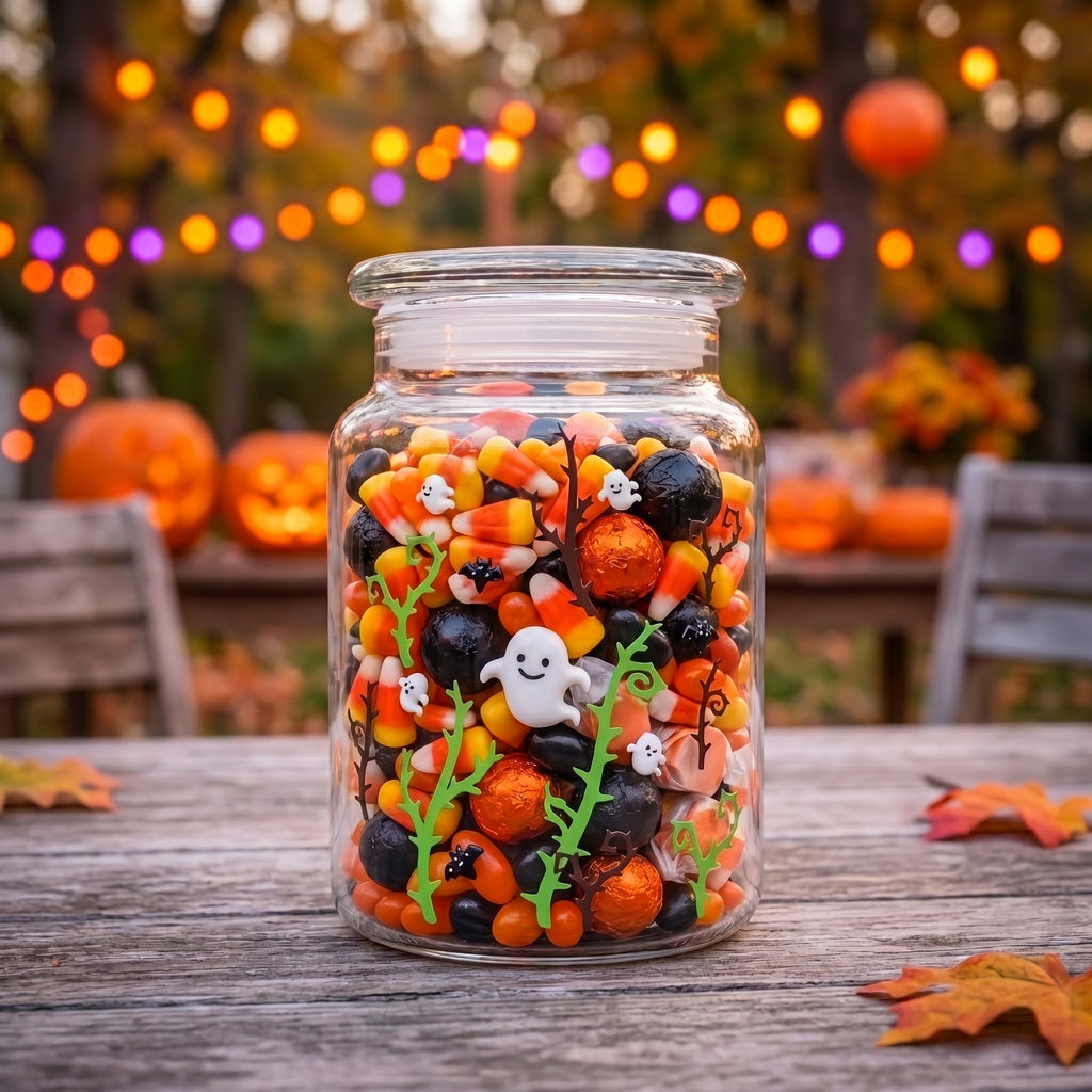 Halloween 3D Ghost Candy Jar with Lid
