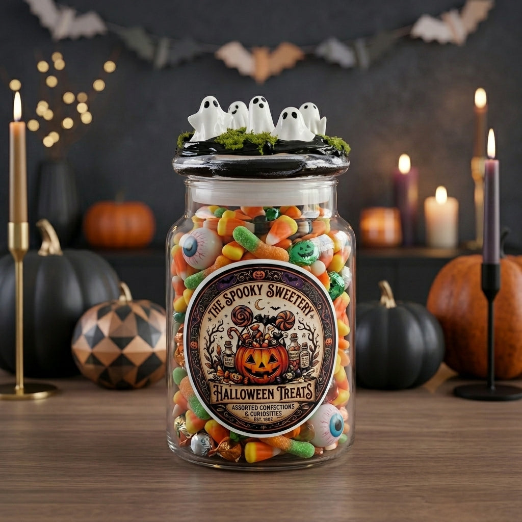 Halloween Pumpkin Candy Jar
