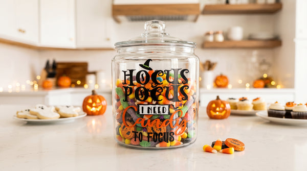 Hocus Pocus Candy Jar - Witch Theme Candy Jar