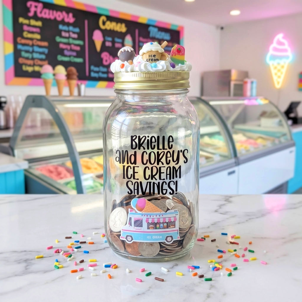 Ice Cream Bank for Kids Funds - Money Jar
