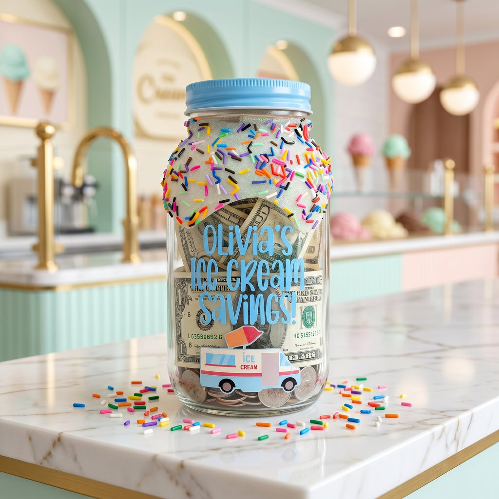 Ice Cream Truck Savings Bank for Kids